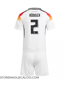 Germania Antonio Rudiger #2 Maglia Gara Casa Repliche Europei 2024 Bambino